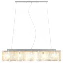 VidaXL Lampa sufitowa z kryształowymi koralikami, srebrna, 104 cm, E14