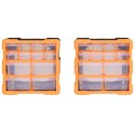 VidaXL Organizery z 12 szufladkami, 2 szt, 26,5x16x26 cm