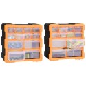 VidaXL Organizery z 12 szufladkami, 2 szt, 26,5x16x26 cm