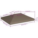 VidaXL Zadaszenie do altany, 310 g/m², 3 x 4 m, kolor taupe