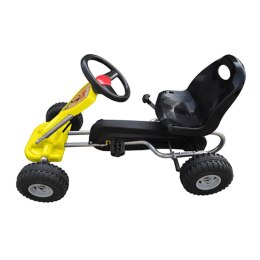 VidaXL Gokart z pedałami, żółty