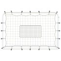 VidaXL Rebounder do piłki nożnej, biało-czarny, 184x61x123 cm, stal/PE