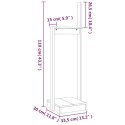 VidaXL Stojak na drewno, brązowy, 33,5x30x110 cm, drewno sosnowe