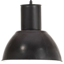 VidaXL Lampa wisząca, 25 W, czarna, okrągła, 28,5 cm, E27