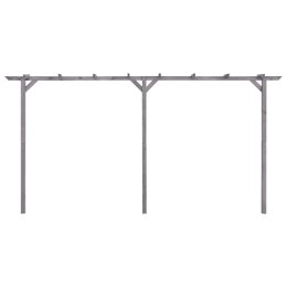 VidaXL Pergola ogrodowa, szara, 400x40x205 cm, impregnowana sosna