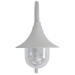 VidaXL Ścienna lampa ogrodowa, 42 cm, E27, aluminiowa, biała