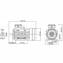 VidaXL Silnik elektr. 3-fazowy, aluminium, 2,2 kW/3 KM, 2840 obr./min