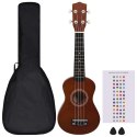 VidaXL Ukulele sopranowe z pokrowcem, dla dzieci, naturalne, 21"