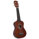 VidaXL Ukulele sopranowe z pokrowcem, dla dzieci, naturalne, 21"