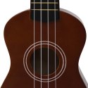 VidaXL Ukulele sopranowe z pokrowcem, dla dzieci, naturalne, 21"