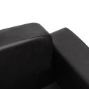 VidaXL Sofa dla psa, czarna, 80x50x40 cm, sztuczna skóra