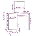 VidaXL Toaletka, biała, 95x50x134 cm, lite drewno sosnowe