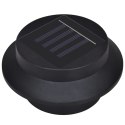 VidaXL Solarne lampy ogrodzeniowe LED, 12 szt., czarne