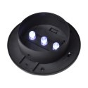 VidaXL Solarne lampy ogrodzeniowe LED, 12 szt., czarne