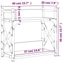 VidaXL Stojak pod drukarkę, 2-poziomowy, szary dąb sonoma 40x20x40 cm