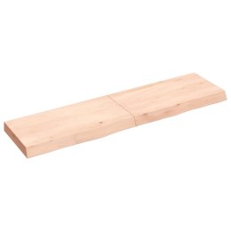 VidaXL Blat do łazienki, 120x30x(2-6) cm, surowe, lite drewno