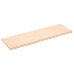 VidaXL Blat do łazienki, 160x50x(2-4) cm, surowe, lite drewno