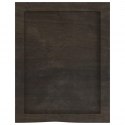 VidaXL Blat do łazienki, ciemnobrązowy, 40x50x(2-6) cm, lite drewno