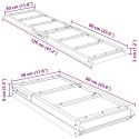 VidaXL Rampa dla psa, szara, 120x30 cm, lite drewno jodłowe