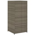 VidaXL Szafka ogrodowa, szara, 55x55x111 cm,polirattan