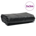 VidaXL Plandeka, antracytowa, 3x3 m, 650 g/m²