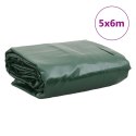 VidaXL Plandeka, zielona, 5x6 m, 650 g/m²