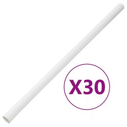 VidaXL Rura elektroinstalacyjna z zaciskami, Ø30 mm, 30 m, PVC