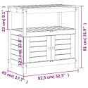 VidaXL Stolik ogrodniczy z półką, 82,5x45x81 cm, lite drewno sosnowe
