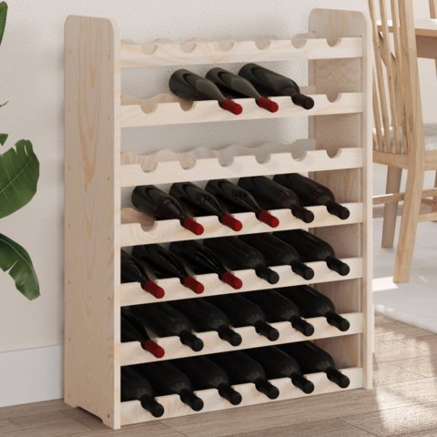 VidaXL Stojak na wino, 67,5x25x87 cm, lite drewno sosnowe