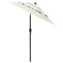 VidaXL 3-poziomowy parasol na aluminiowym słupku, piaskowy, 2 m