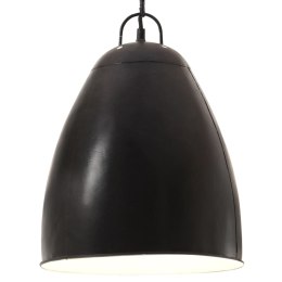 VidaXL Industrialna lampa wisząca, 25 W, czarna, okrągła, 32 cm, E27