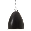 VidaXL Industrialna lampa wisząca, 25 W, czarna, okrągła, 32 cm, E27