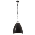 VidaXL Industrialna lampa wisząca, 25 W, czarna, okrągła, 32 cm, E27