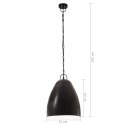 VidaXL Industrialna lampa wisząca, 25 W, czarna, okrągła, 32 cm, E27