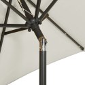 VidaXL Parasol ogrodowy z LED, piaskowy, 200x211 cm, aluminium