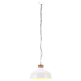 VidaXL Industrialna lampa wisząca, 58 cm, biała, E27