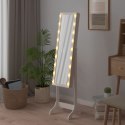 VidaXL Lustro stojące z LED, białe, 34x37x146 cm