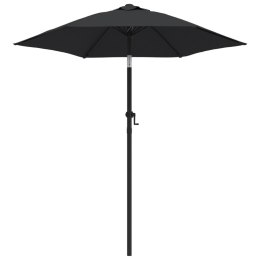 VidaXL Parasol, czarny, 200 x 224 cm, aluminium