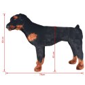 VidaXL Pluszowy rottweiler, stojący, czarno-brązowy, XXL