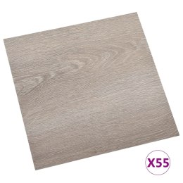 VidaXL Samoprzylepne panele podłogowe, 55 szt., PVC, 5,11 m², taupe