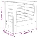 VidaXL Gazetownik, 40x26,5x38,5 cm, lite drewno orzechowe