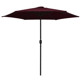 VidaXL Parasol ogrodowy na aluminiowym słupku, 270x246 cm, bordowy