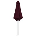 VidaXL Parasol ogrodowy na aluminiowym słupku, 270x246 cm, bordowy