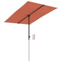 VidaXL Parasol ogrodowy na aluminiowym słupku, 2x1,5 m, terakota