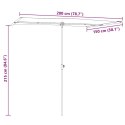 VidaXL Parasol ogrodowy na aluminiowym słupku, 2x1,5 m, terakota