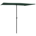 VidaXL Parasol ogrodowy na aluminiowym słupku, 2x1,5 m, zielony