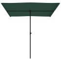 VidaXL Parasol ogrodowy na aluminiowym słupku, 2x1,5 m, zielony