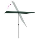 VidaXL Parasol ogrodowy na aluminiowym słupku, 2x1,5 m, zielony