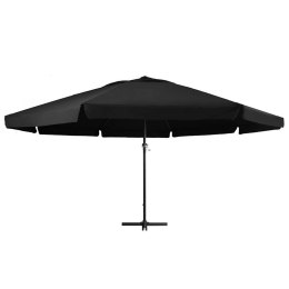 VidaXL Parasol ogrodowy na aluminiowym słupku, 600 cm, czarny