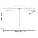 VidaXL Parasol ogrodowy na metalowym słupku, 300 x 200 cm, czarny